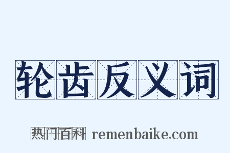 轮齿反义词是什么意思的图片